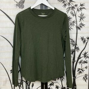Madewell Long Sleeve Cotton Tee Shirt Women Large Fall Essentials Layering